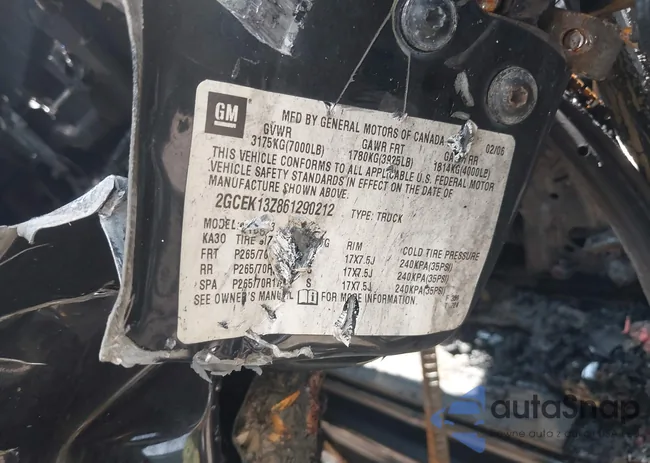 2GCEK13Z861290212: 42687251