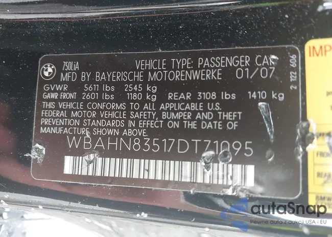 WBAHN83517DT71095: 42688280