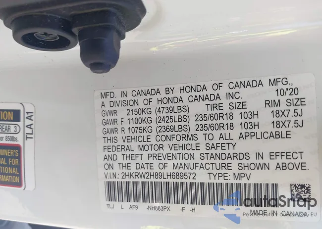 2HKRW2H89LH689572: 42688283