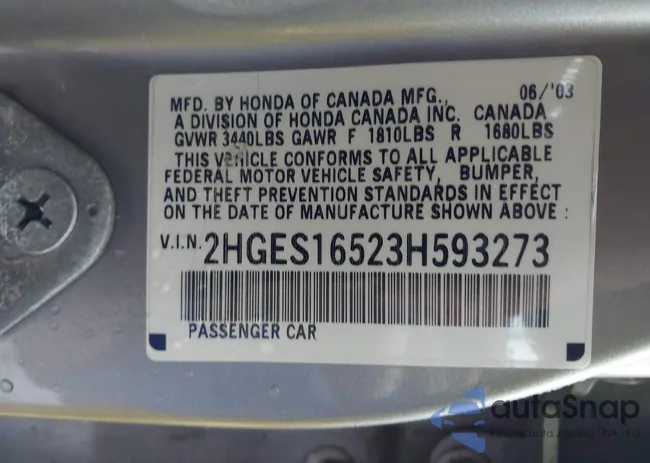 2HGES16523H593273: 42688350