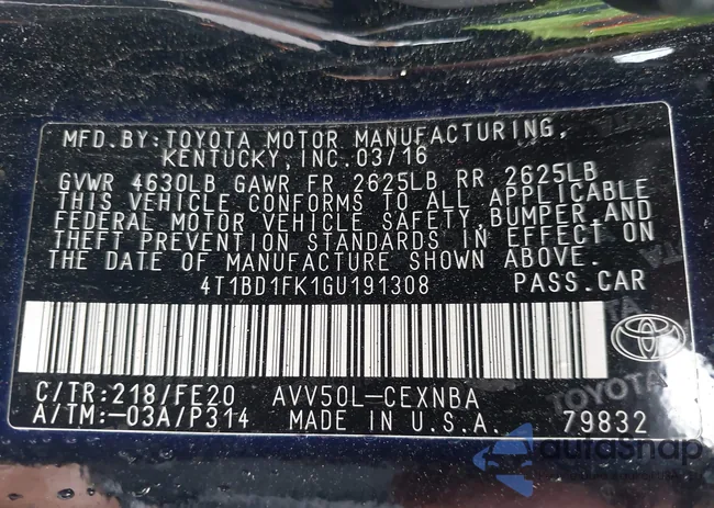 4T1BD1FK1GU191308: 42688372