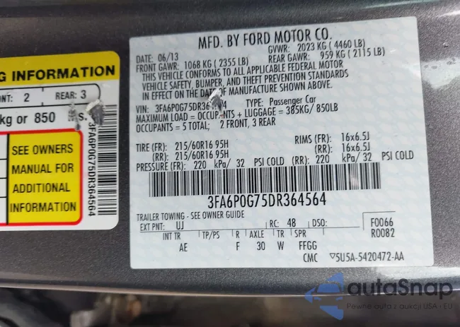 3FA6P0G75DR364564: 42688606