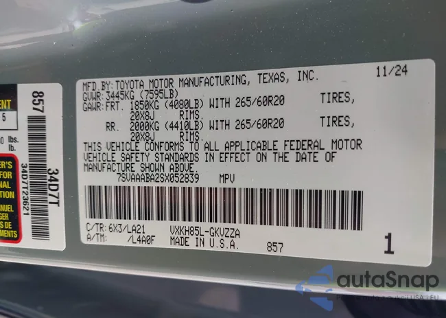 7SVAAABA2SX052839: 42688612