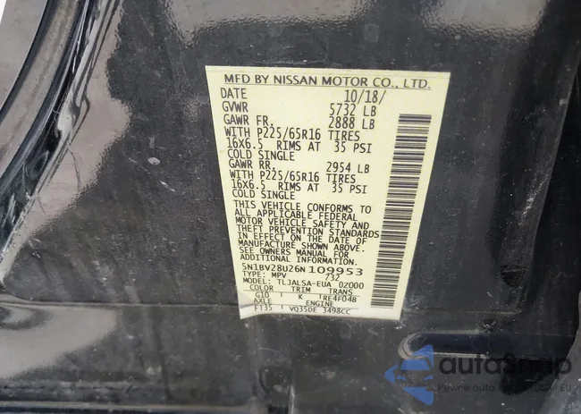 5N1BV28U26N109953: 42688633