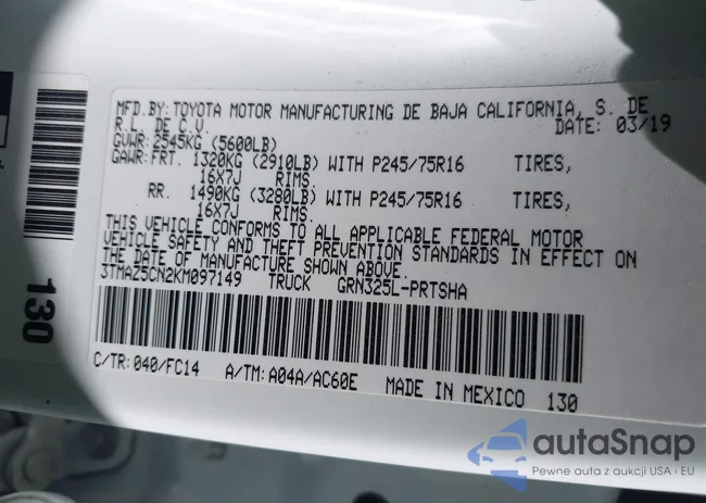 3TMAZ5CN2KM097149: 42688698