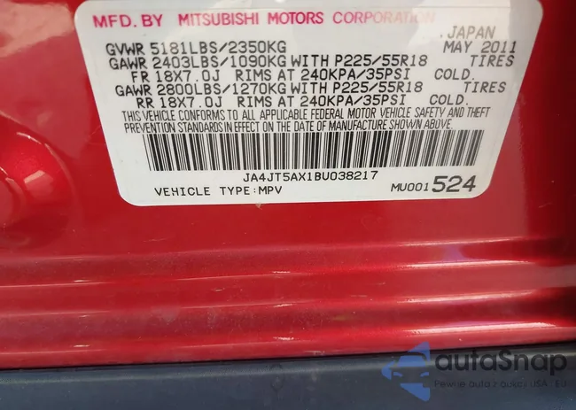 JA4JT5AX1BU038217: 42688759