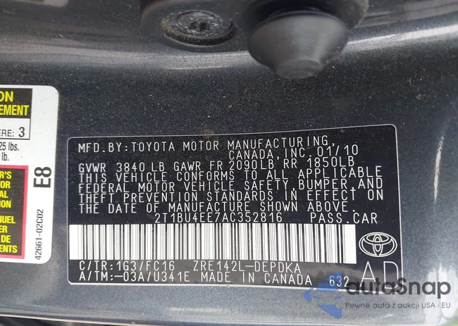 2T1BU4EE7AC352816: 42688780