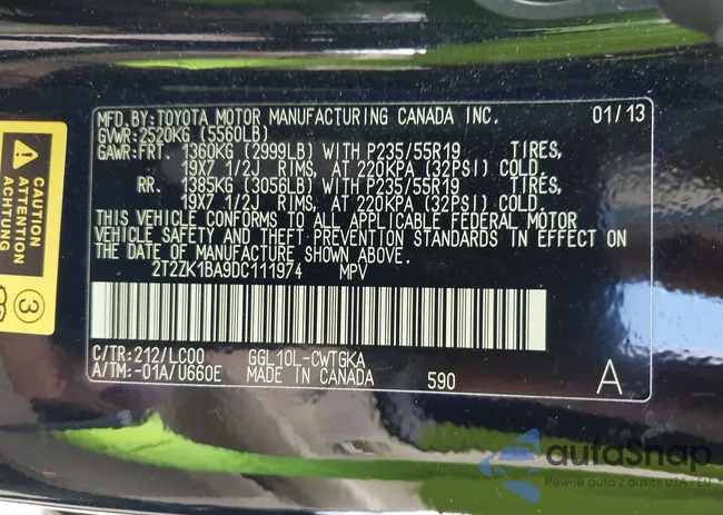 2T2ZK1BA9DC111974: 42688828