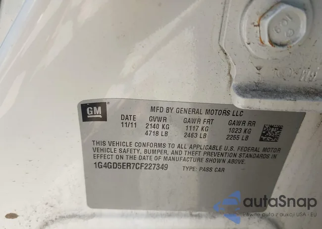 1G4GD5ER7CF227349: 42687905