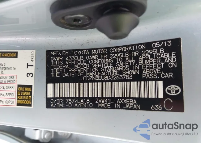 JTDZN3EU8D3263783: 42688002