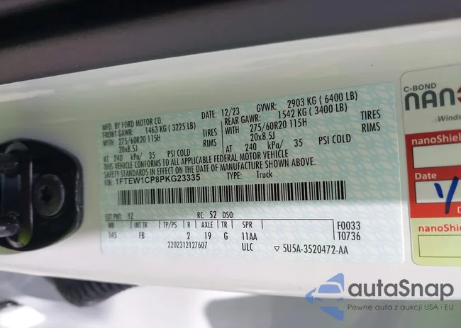 1FTEW1CP8PKG23335: 42688186