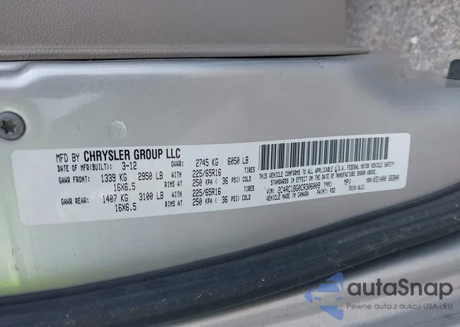 2C4RC1BG0CR306009: 42688268