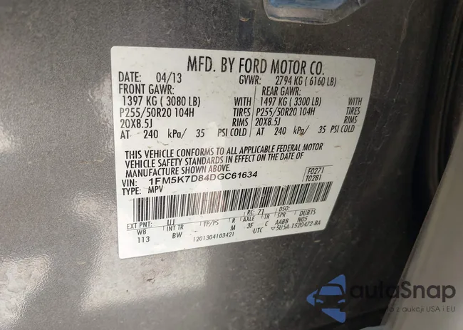 1FM5K7D84DGC61634: 42689280