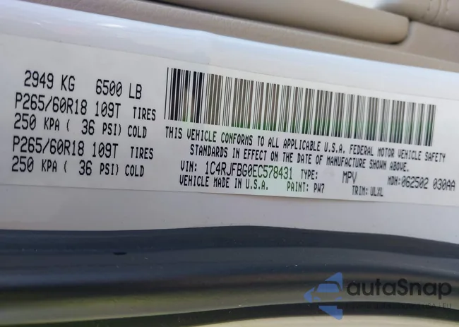 1C4RJFBG0EC578431: 42689282