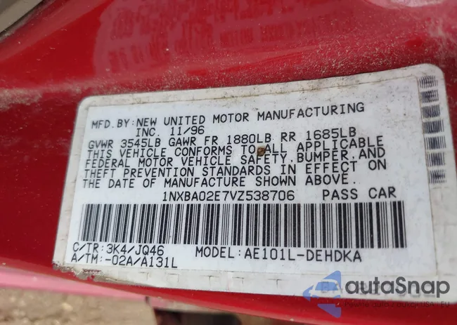 1NXBA02E7VZ538706: 42689551