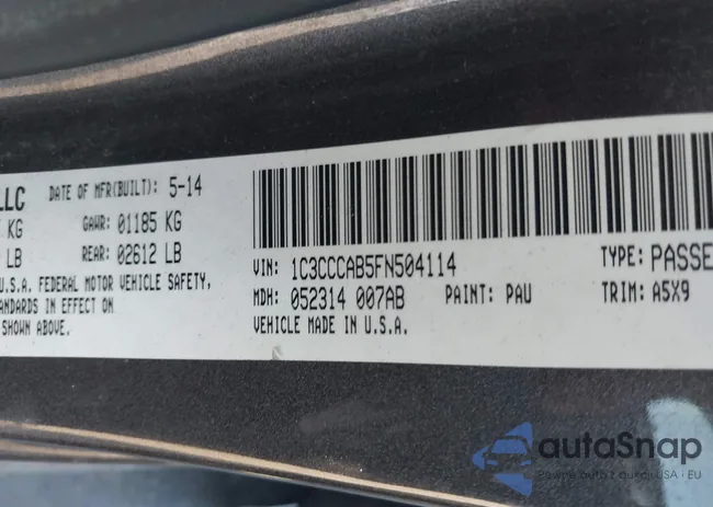 1C3CCCAB5FN504114: 42689578