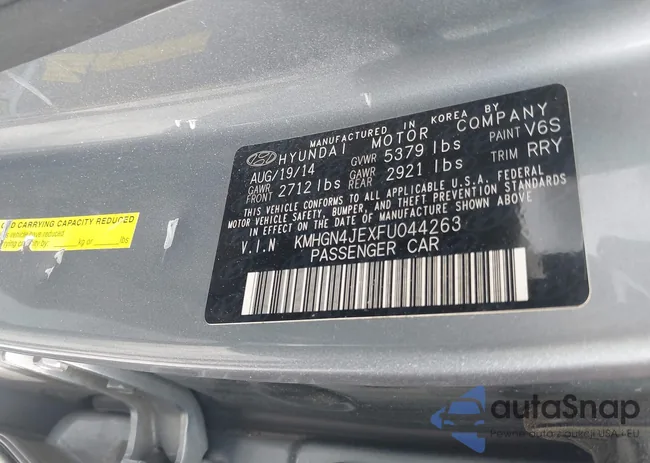 KMHGN4JEXFU044263: 42689784