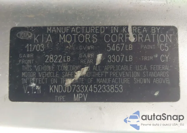 KNDJD733X45233853: 42689800