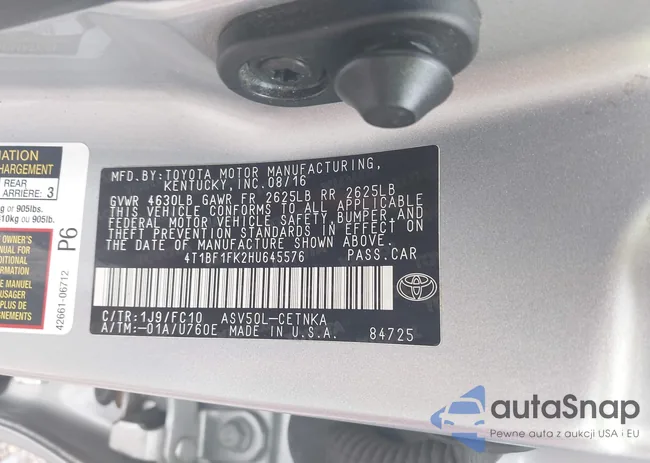 4T1BF1FK2HU645576: 42689867