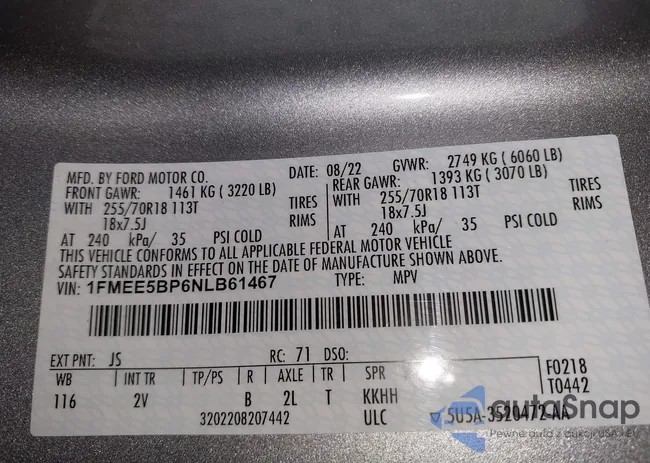 1FMEE5BP6NLB61467: 42689114