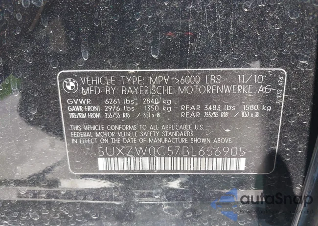 5UXZW0C57BL656905: 42690393