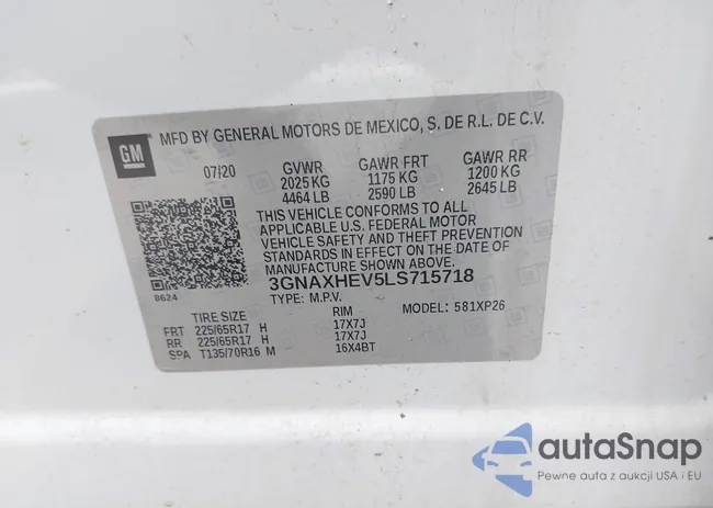 3GNAXHEV5LS715718: 42690501