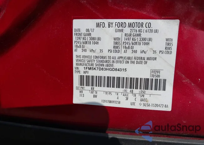 1FM5K7D83HGD84315: 42690582