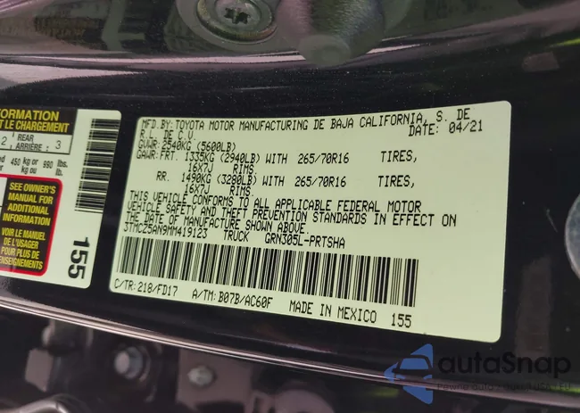 3TMCZ5AN9MM419123: 42690737