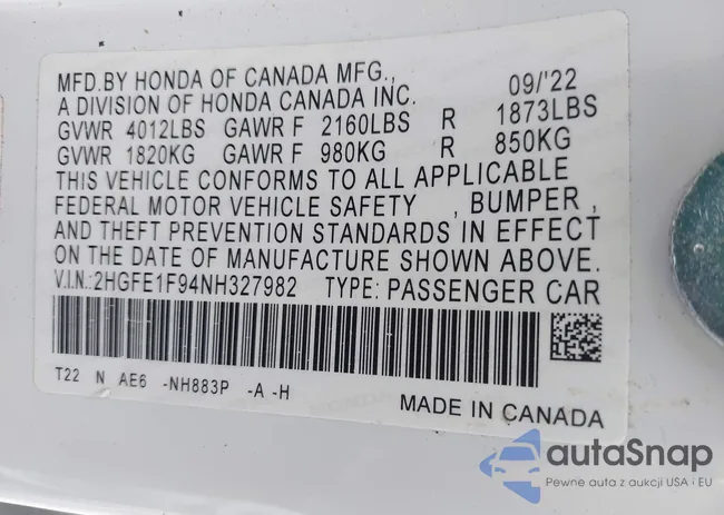 2HGFE1F94NH327982: 42690777