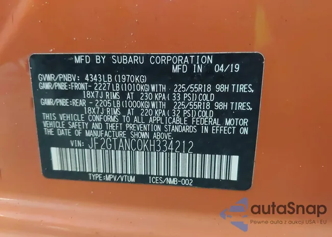 JF2GTANC0KH334212: 42689973