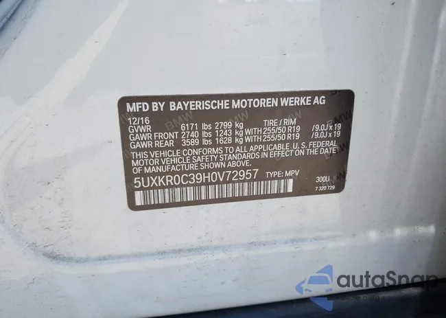 5UXKR0C39H0V72957: 42691401