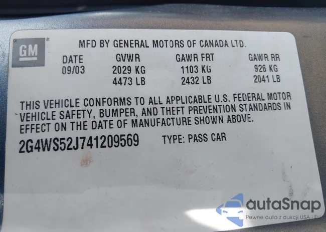 2G4WS52J741209569: 42691658