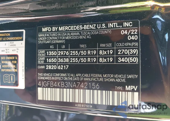 4JGFB4KB3NA742156: 42691763