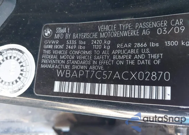 WBAPT7C57ACX02870: 42691788