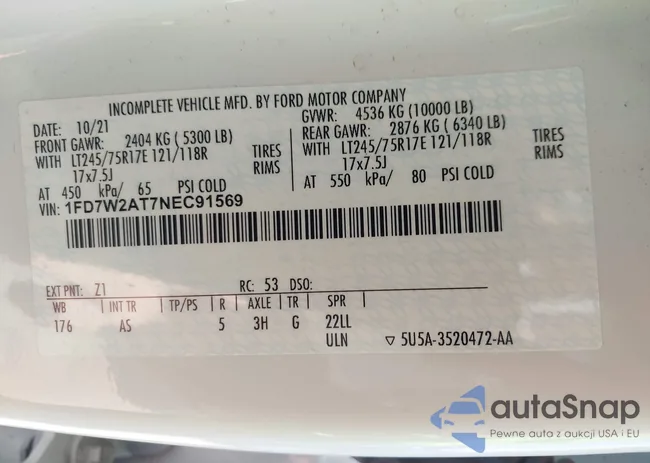 1FD7W2AT7NEC91569: 42690910