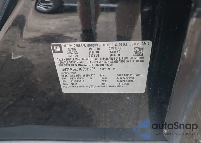 3GYFNBE31GS531702: 42691005