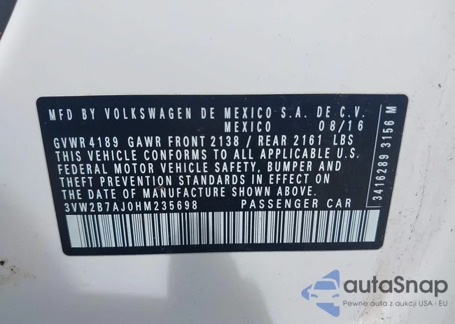 3VW2B7AJ0HM235698: 42691219