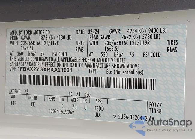 1FBAX2YGXRKA21621: 42692404