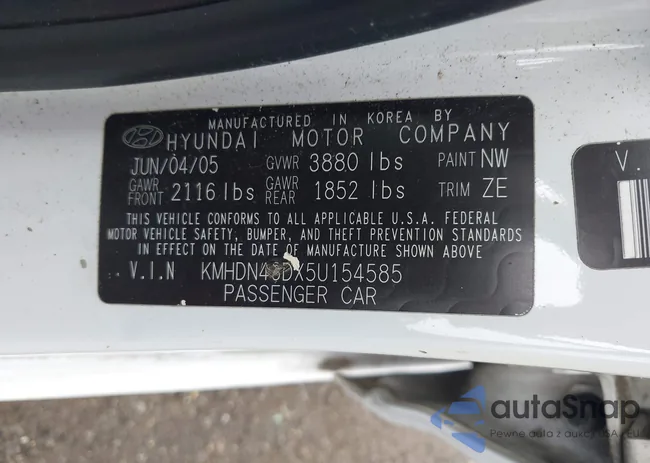 KMHDN46DX5U154585: 42692407