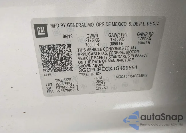 3GCPCPECXJG409654: 42692617