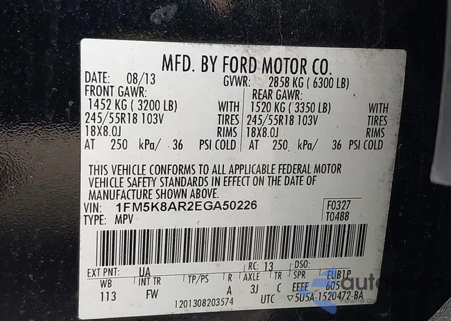 1FM5K8AR2EGA50226: 42692620