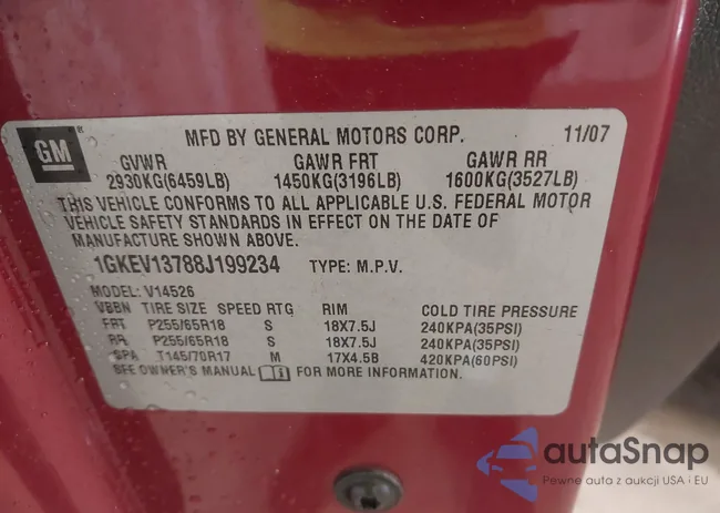 1GKEV13788J199234: 42692662