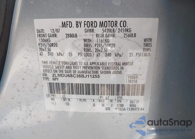 2LMDU68C38BJ11255: 42692731