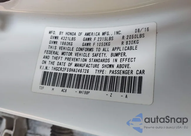 1HGCR2F59HA046726: 42692756