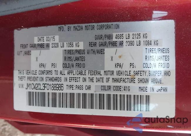 JM1CW2CL3F0188986: 42692787