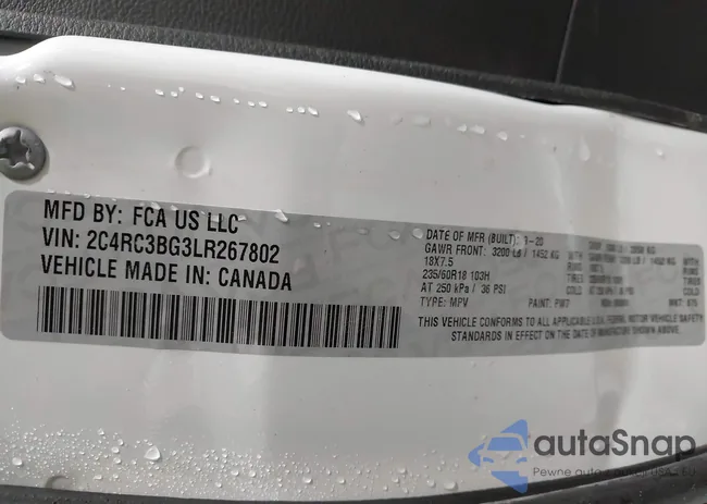 2C4RC3BG3LR267802: 42691920