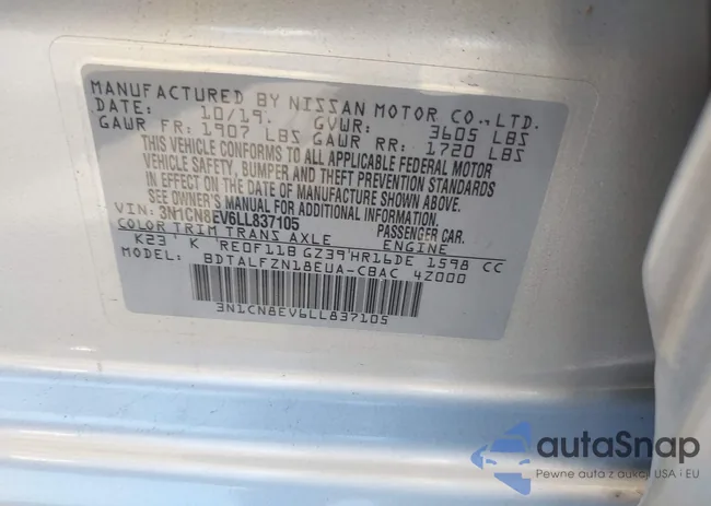 3N1CN8EV6LL837105: 42691993