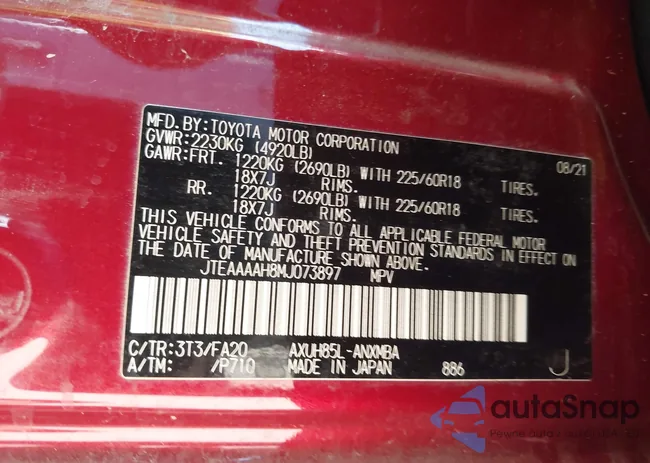 JTEAAAAH8MJ073897: 42692050