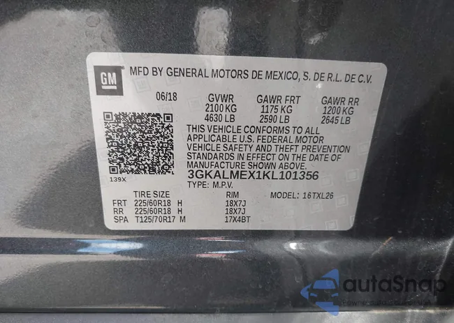 3GKALMEX1KL101356: 42692177