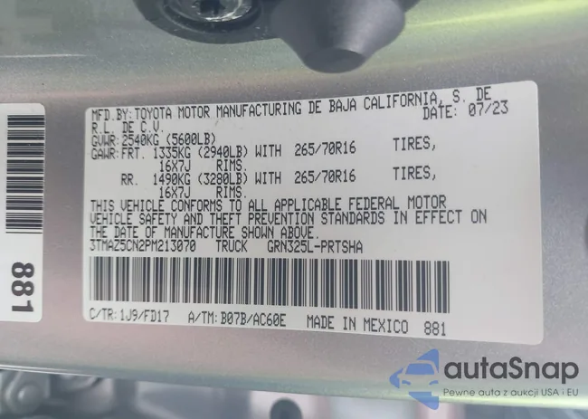 3TMAZ5CN2PM213070: 42693326